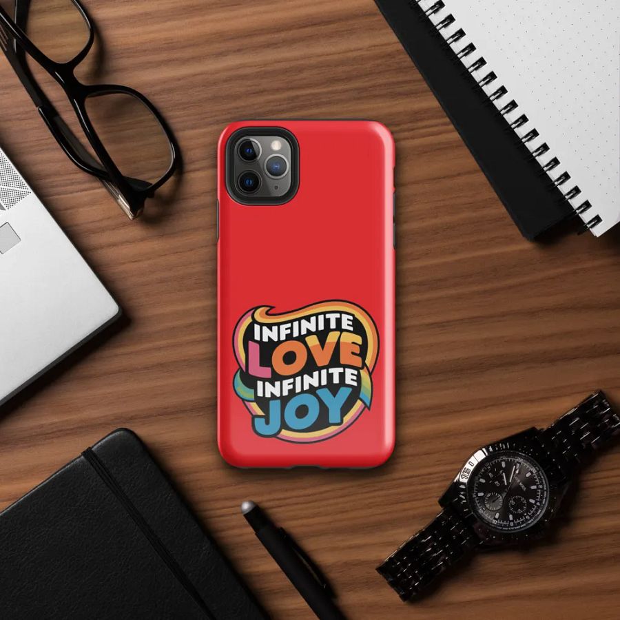 Infinite Love Infinite Joy Tough Case for Iphone (Red) product image (7)