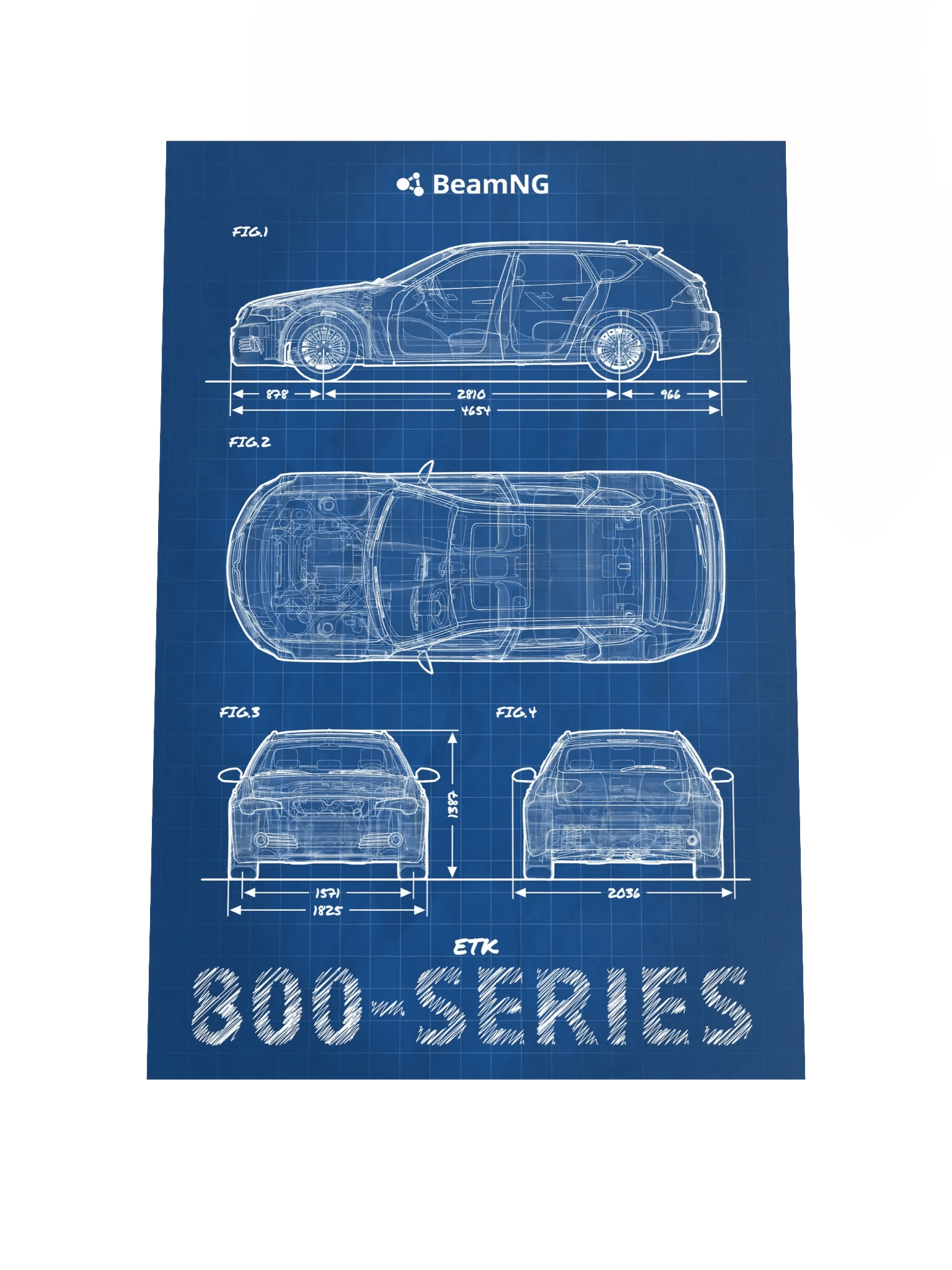 ETK 800-Series Blueprint Poster product image (1)
