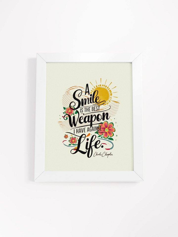 Cheerful Smile Quote Framed Poster product image (1)