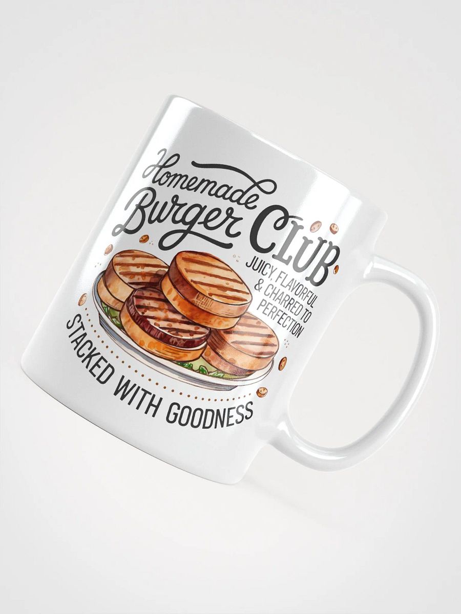 Homemade Burger Club White Glossy Mug product image (10)