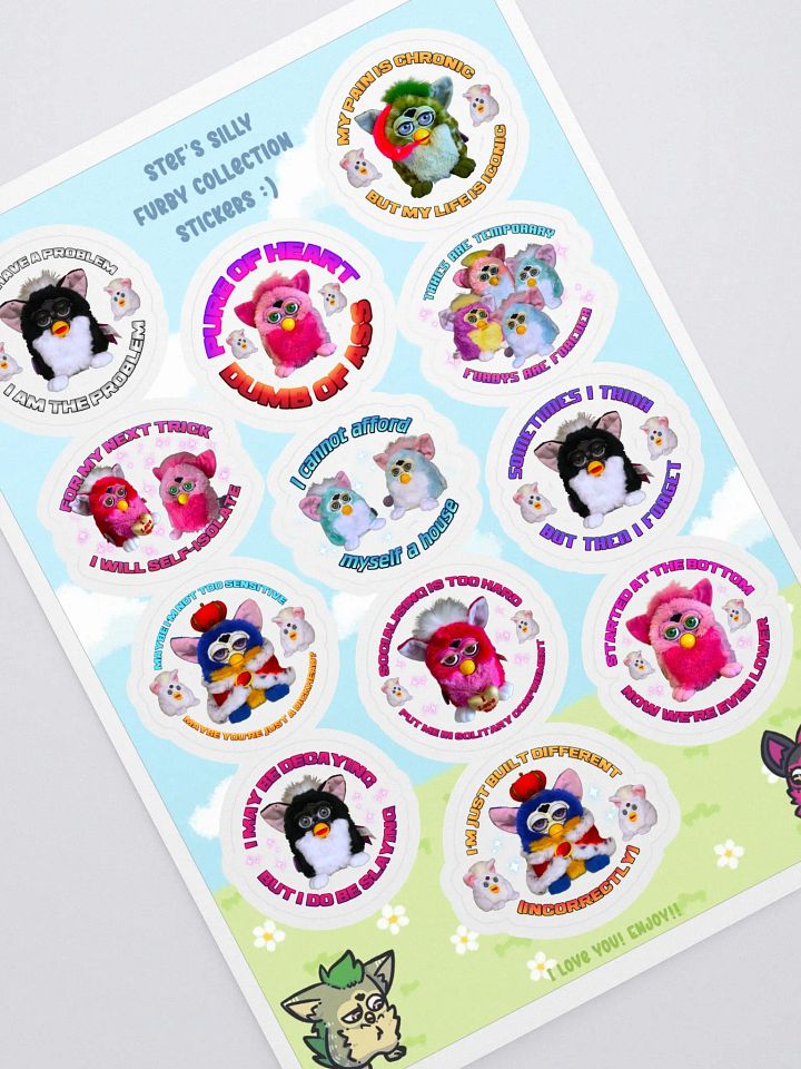 Silly Furby Sticker Sheet 1 product image (2)