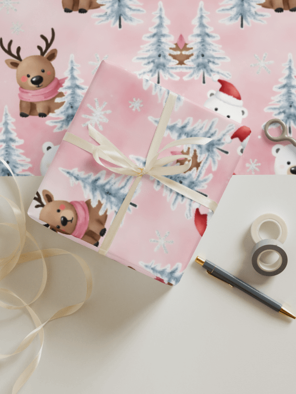 Pink Christmas Wrapping Paper Set product image (2)