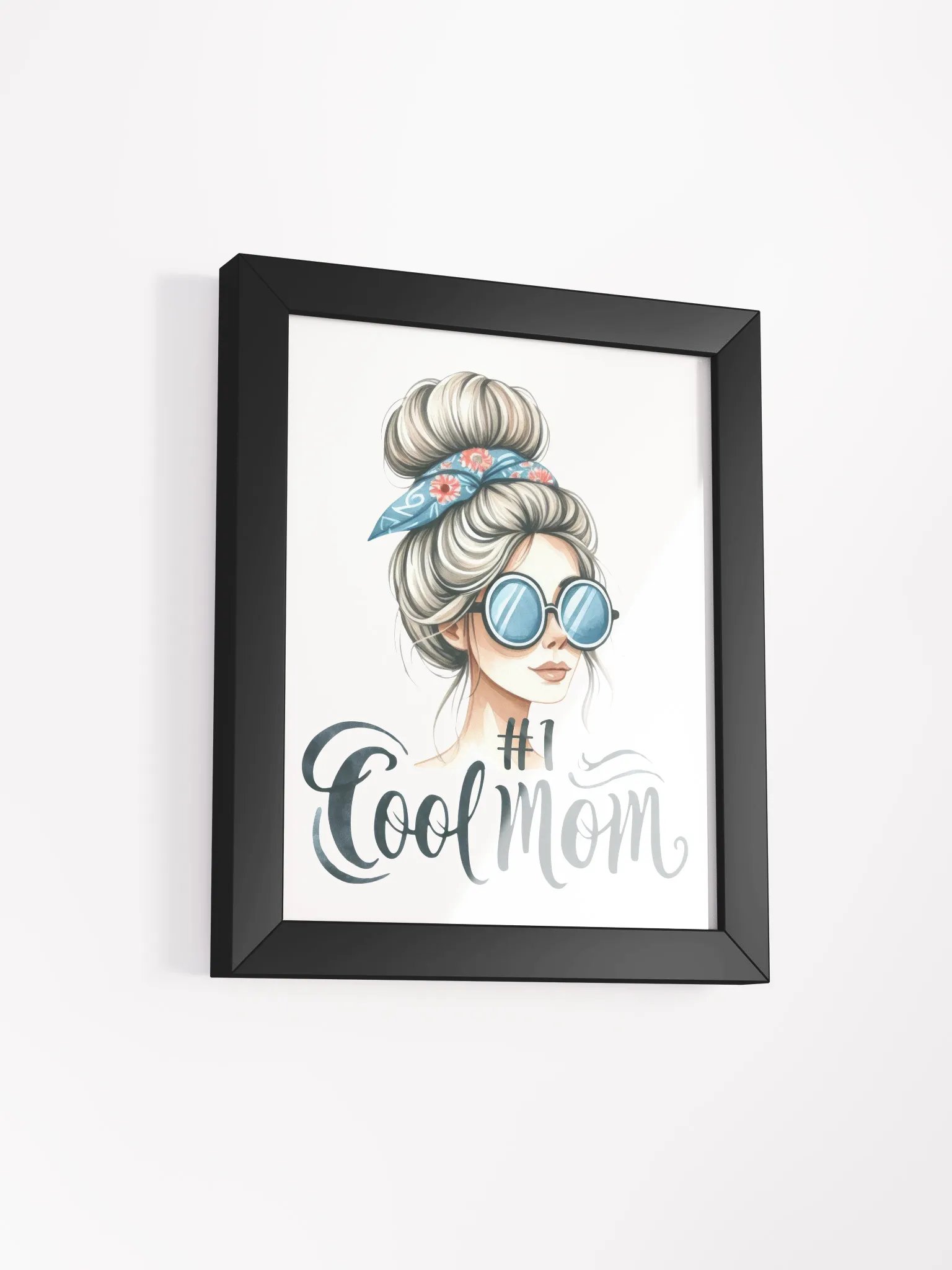 Trendy #1 Cool Mom Vibes Framed Poster product image (10)