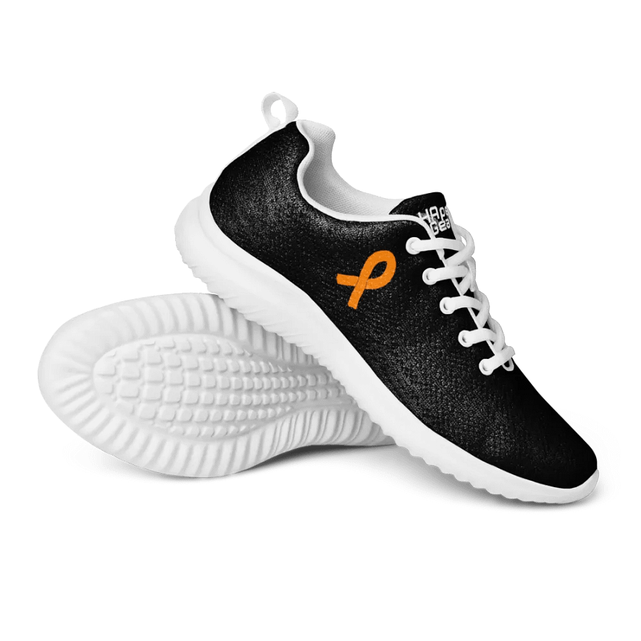 White HApex Gear White Logo Cancer Awareness Orange Ribbon. Black Men's Athletic Shoes product image (10)