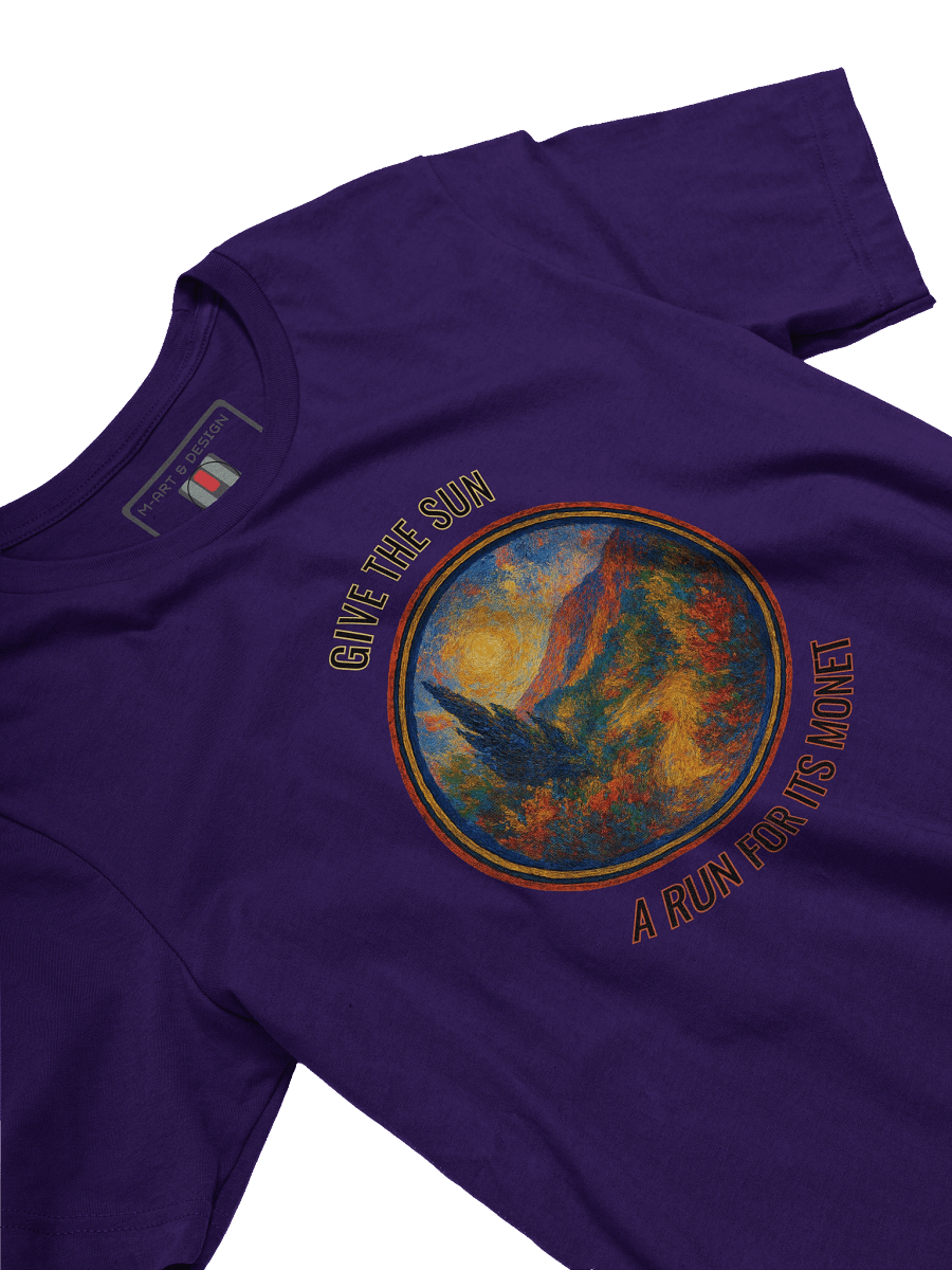 Give the Sun a Run for Its Monet – Impressionist Glow Tee - M-Art & Design product image (3)