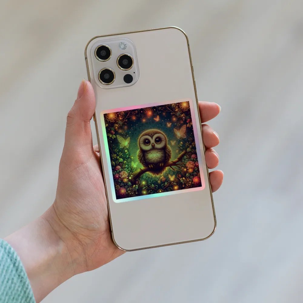 Whimsical Owl Holographic Sticker Set product image (6)