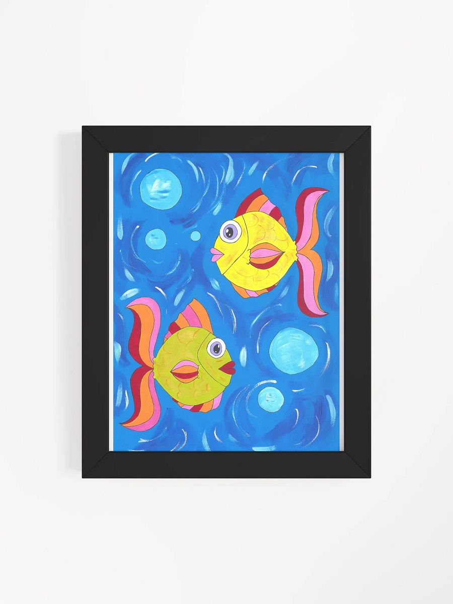 Fish style (art by Dina R.) acrylic painting picture - Enhanced Matte Paper Poster (in) product image (37)