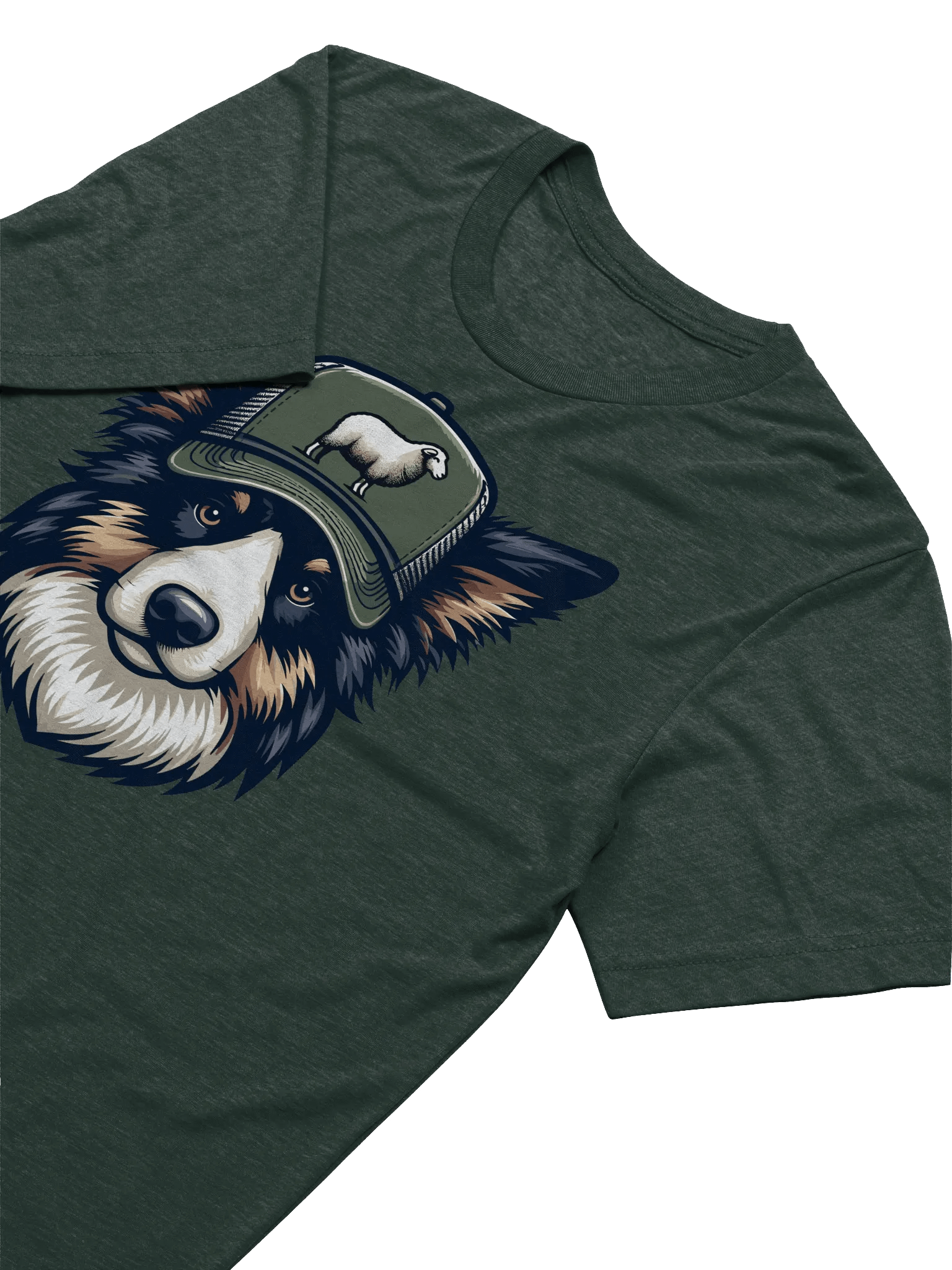 Border Collie in Trucker Hat with Sheep - Tri Blend Premium T-Shirt product image (2)