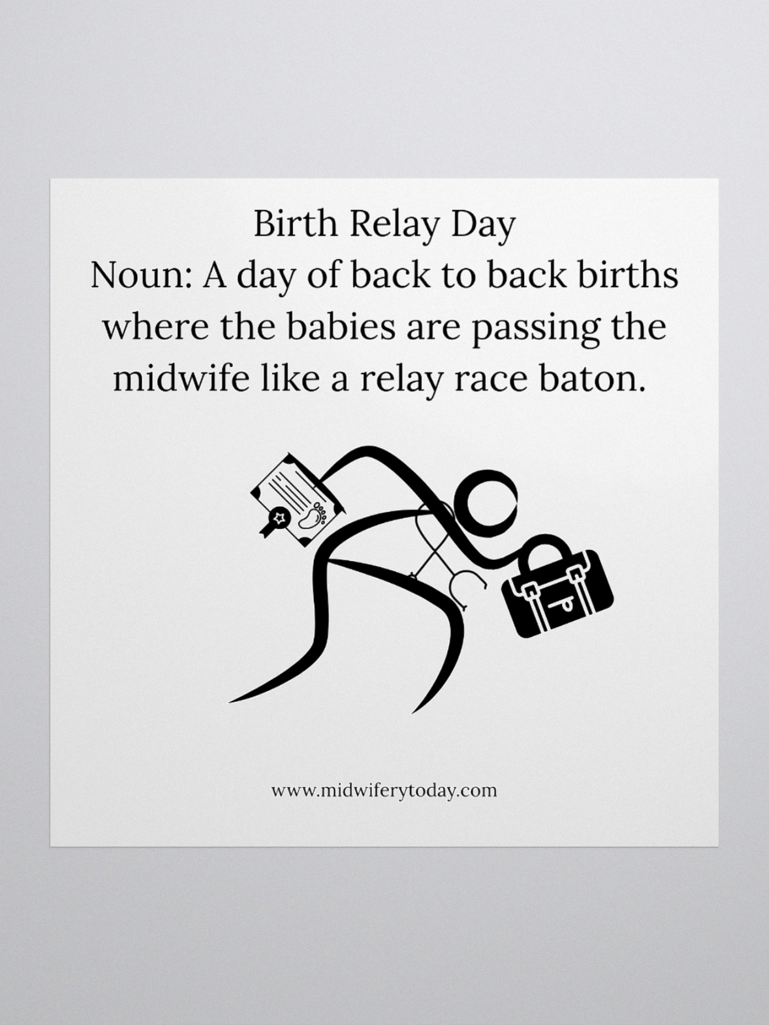 Midwifery Today Birth Relay Day Sticker product image (1)