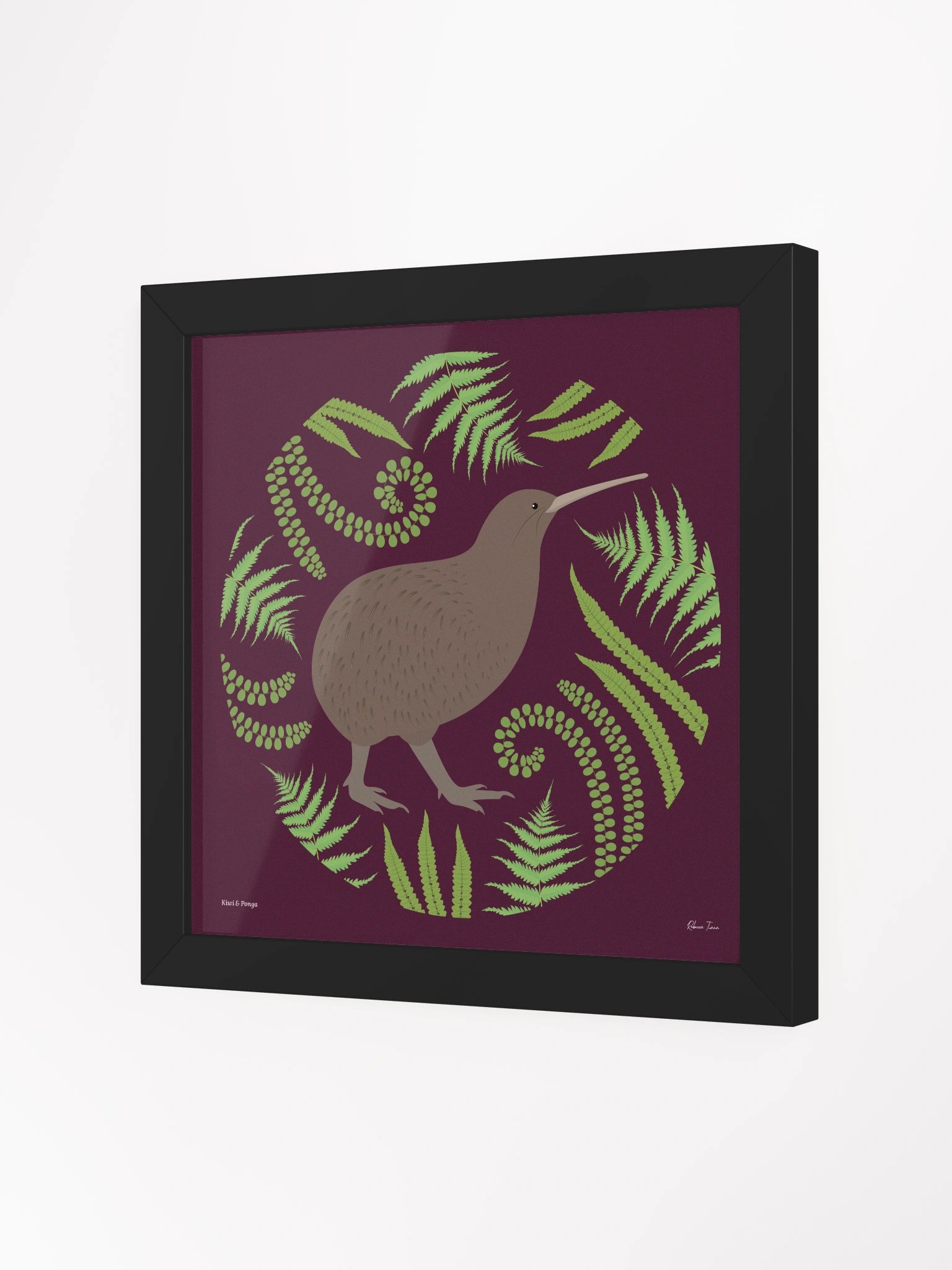 Kiwi and Fern Framed Wall Art product image (2)