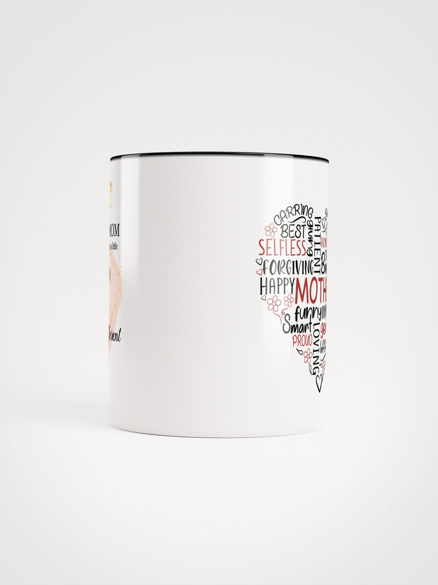Black Boy Mom I Pray Different Rainbow Art Ceramic Mug with Color Interior product image (5)