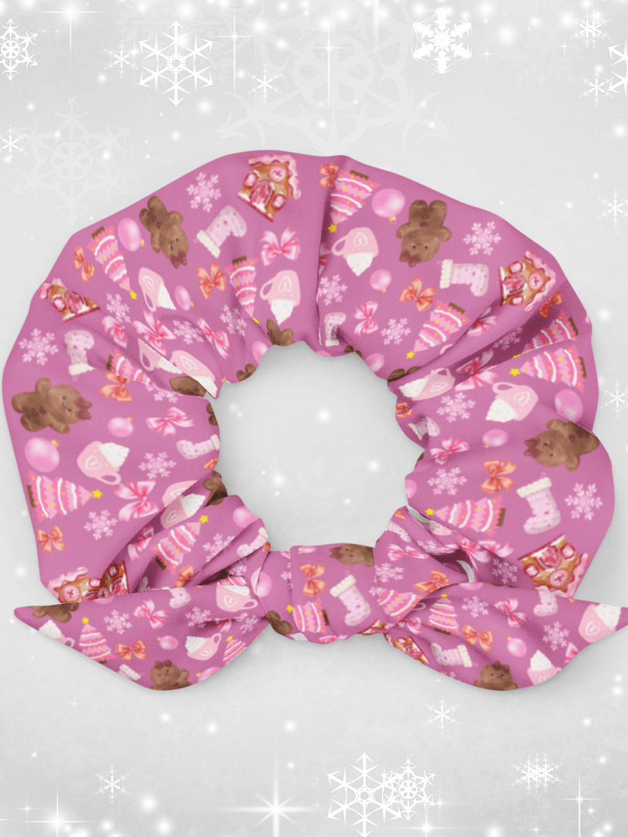 Pink Gingerbread Cookies Scrunchie product image (1)