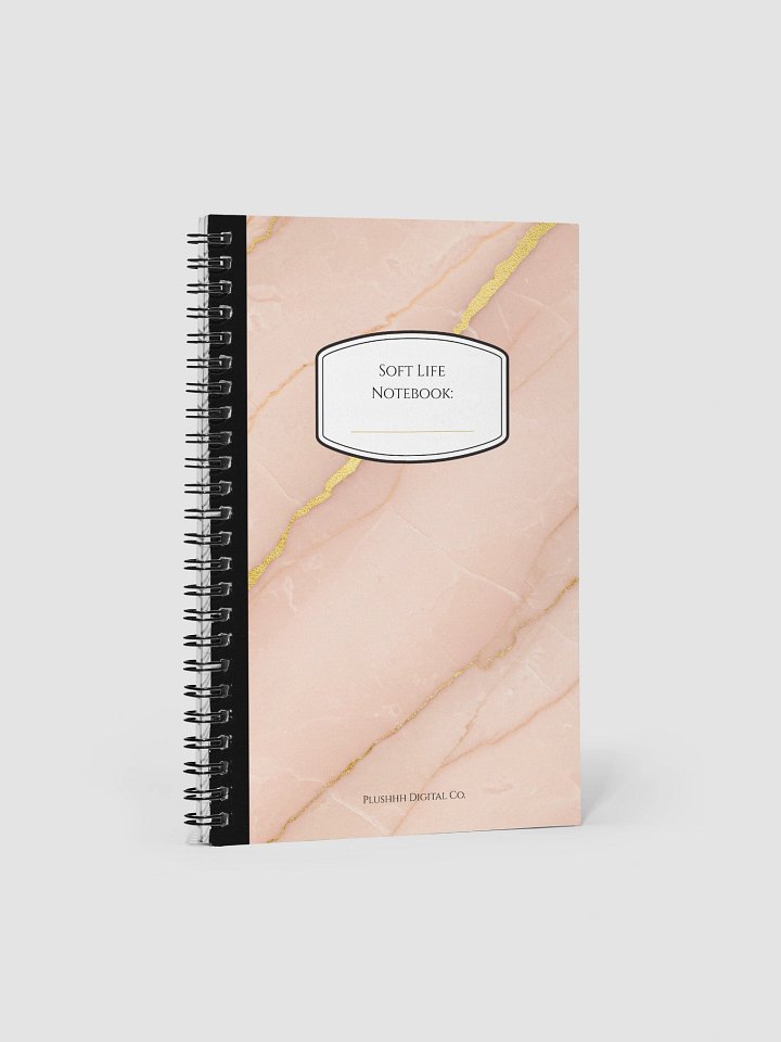 Soft Life Notebook – Blush Marble Back to School Journal | 140 Lined Pages product image (1)