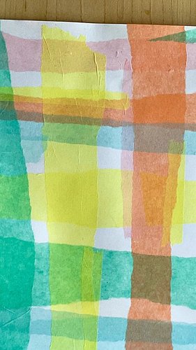 Swatch tissue paper?!? Yes! We're doing Monet-inspired art this week at the library, and to demonstrate how the tissue papers...