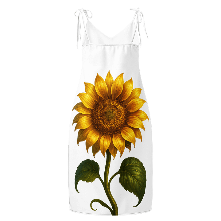 Sunflower Serenade All-Over Print Slip Dress product image (2)