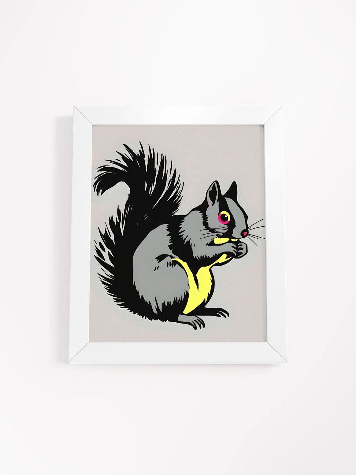 Vibrant Graffiti Squirrel Ayous Wood Framed Matte Poster product image (3)