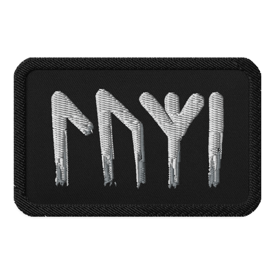 Nordische Runen | Schwarz/Weiss | Patch Rechteckig product image (1)