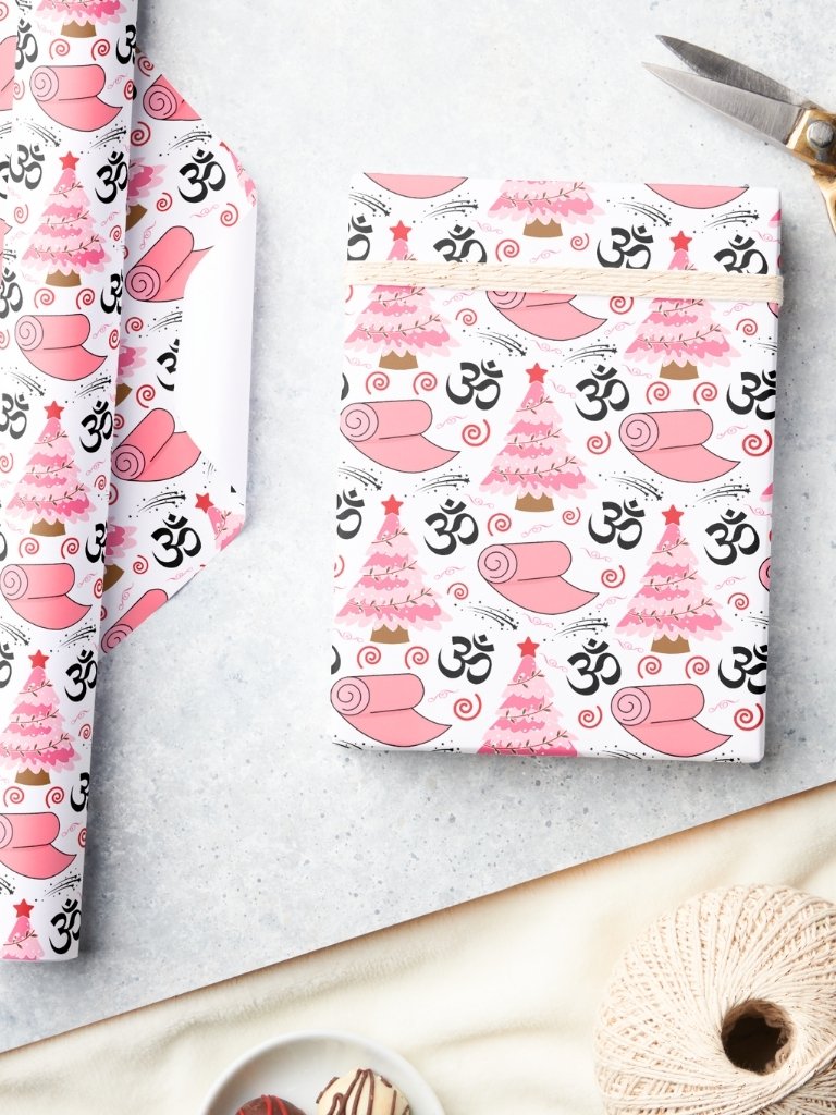 Yoga Christmas Gift Wrapping Paper product image (3)