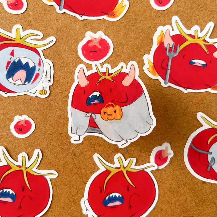 Ghost tomato sticker product image (2)