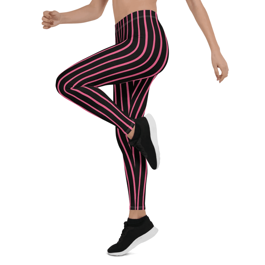 Black Stripe Fuchsia Leggings product image (3)