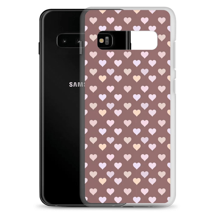 Pastel Hearts Burgundy Cute Clear Case for ®Samsung phones product image (9)