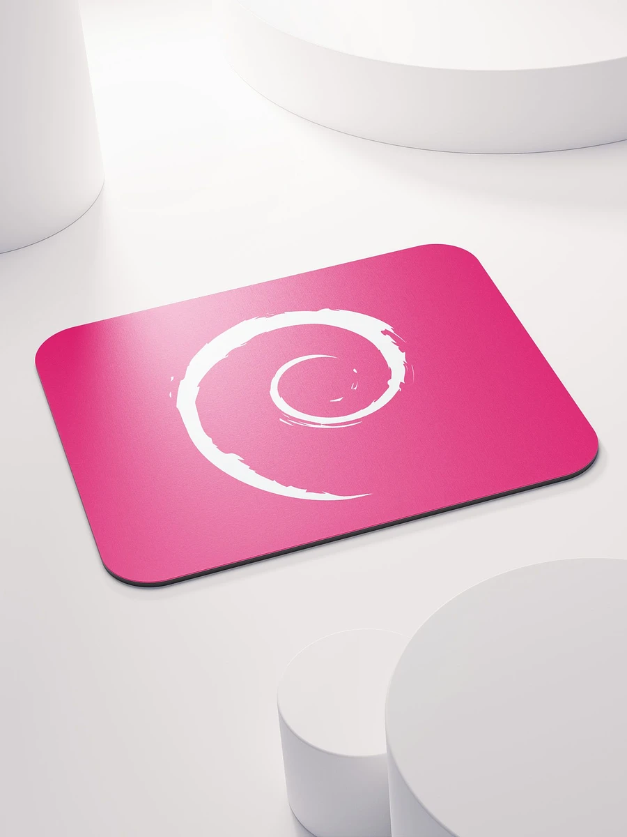 Mouse Pad with Debian Swirl (Red Version) product image (5)