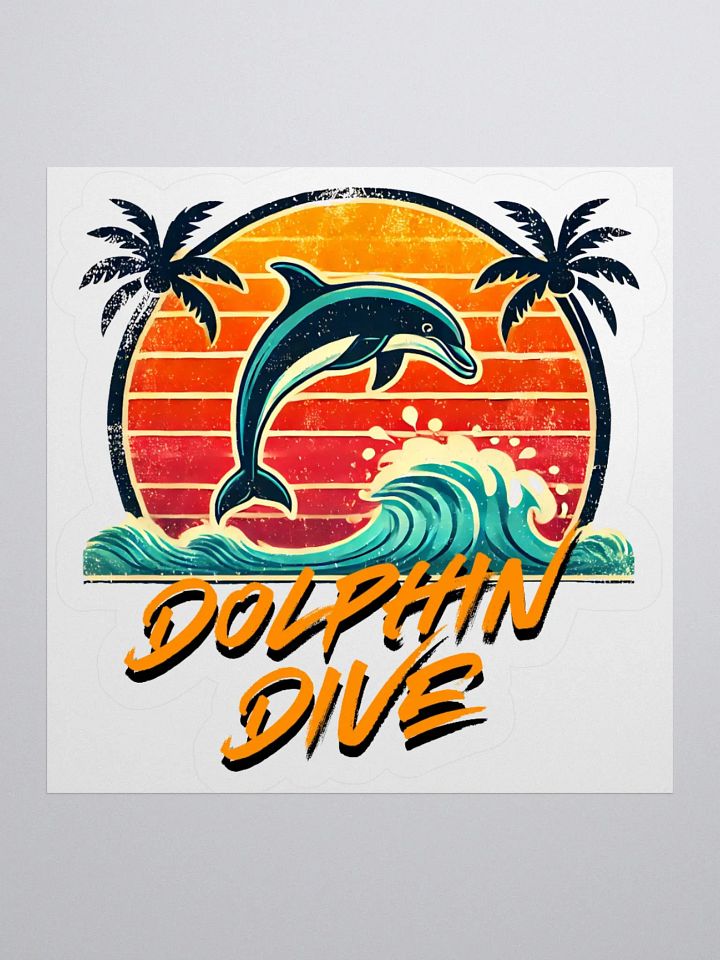 Sunset Dolphin Dive Stickers product image (3)