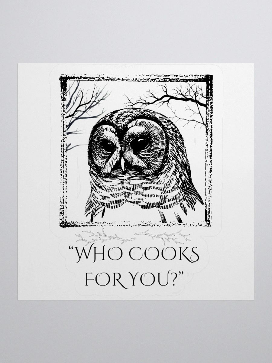 Barred Owl - "Who Cooks For You?" Call Animal Sticker product image (1)