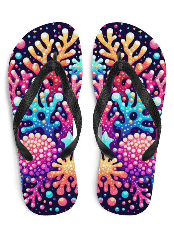 Colorful Coral Flip Flops product image (1)