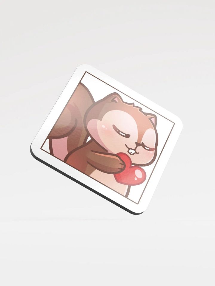 Smug Squirrel Heart Coaster product image (1)