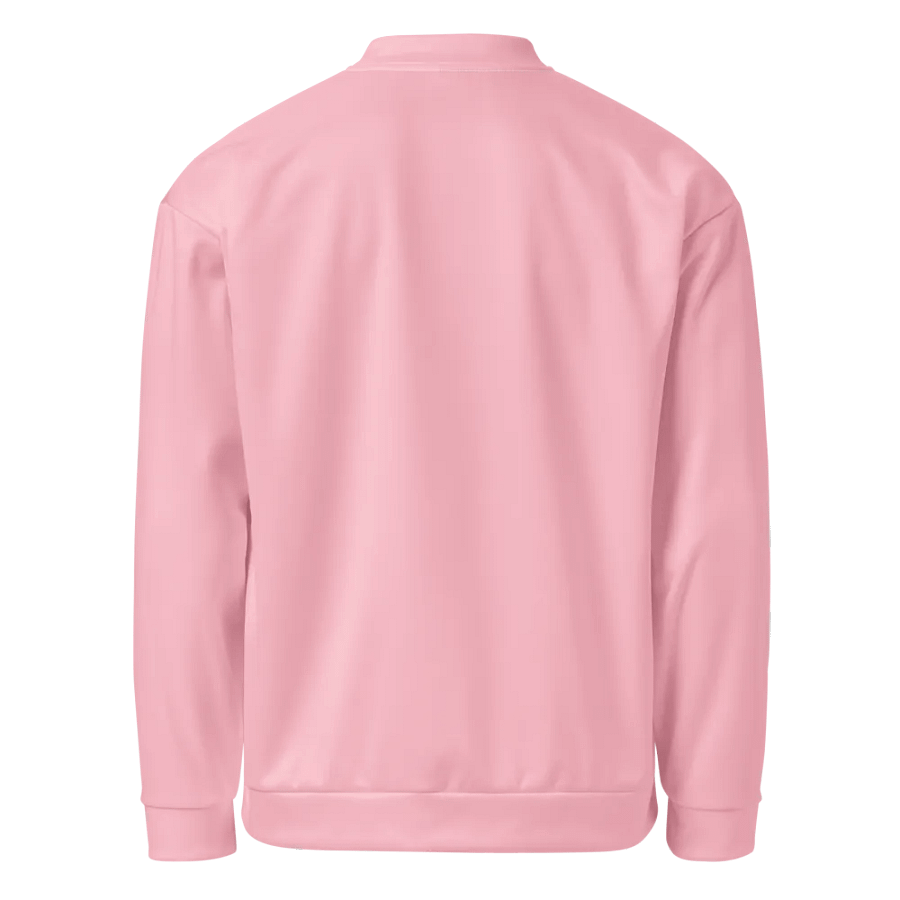 Plain Color Pink Bomber Jacket product image (2)