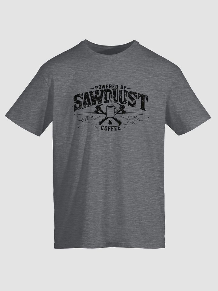 Powered by Sawdust & Coffee – Vintage Carpenter Tee product image (1)