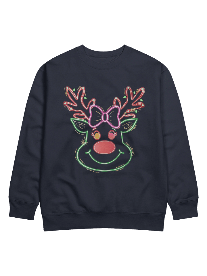 Neon Reindeer Holiday Sweatshirt product image (1)