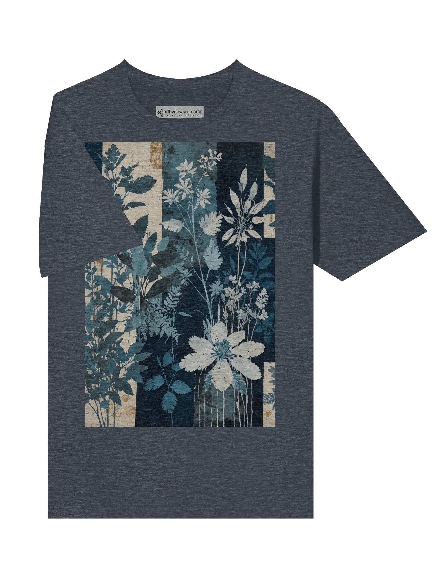 Botanical Cyanotype Design T-Shirt product image (34)