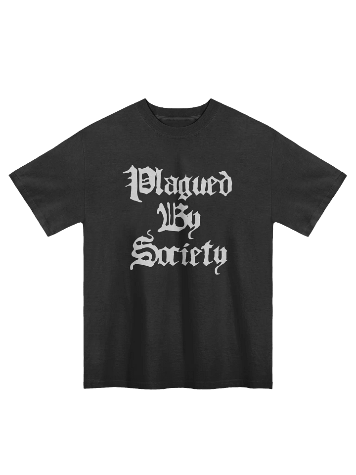 Plagued By Society Faded Oversized T shirt product image (1)
