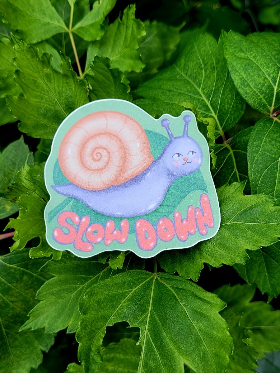 Slow Down Snail Sticker product image (1)