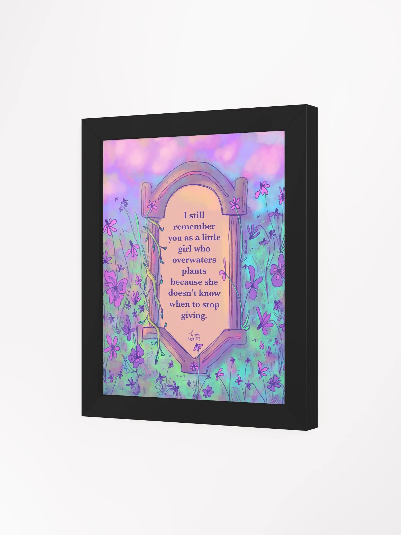 Overwatering Plants Framed Art Print product image (3)