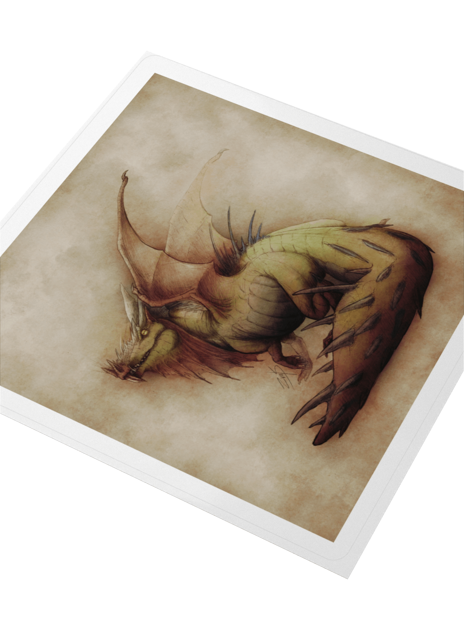 Dragon sketch - sticker product image (3)