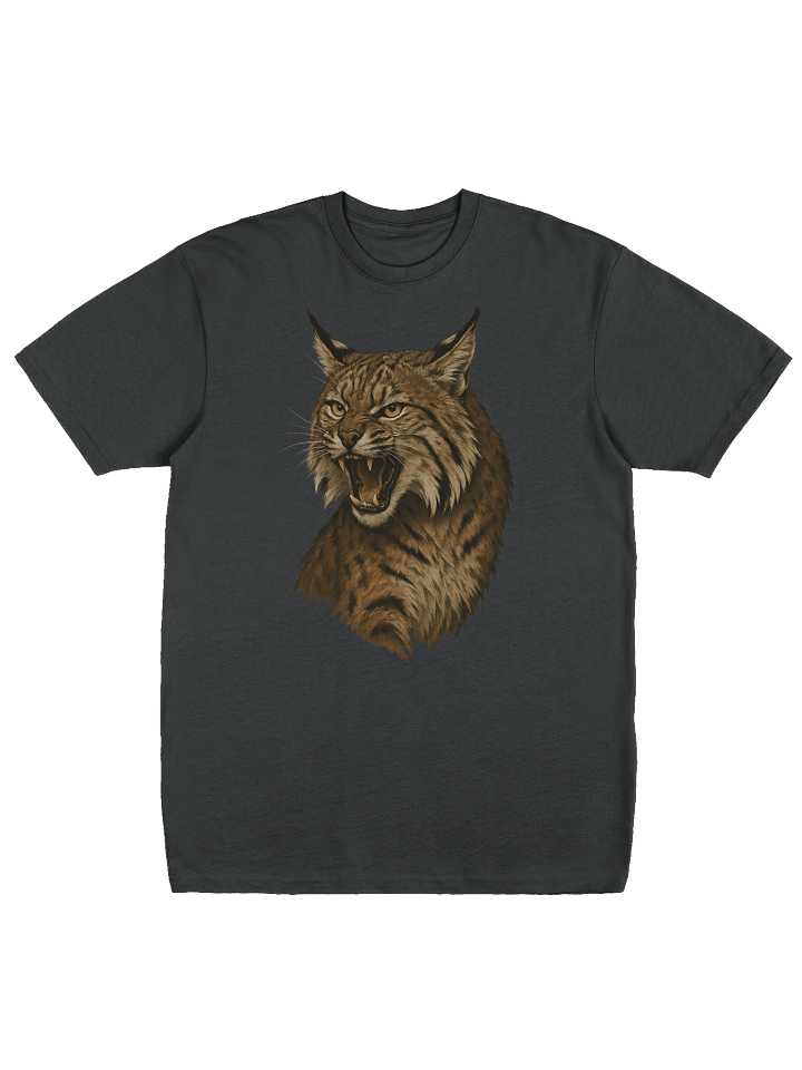 Fierce Lynx Head T-Shirt – Wild Animal Apparel for Men product image (1)