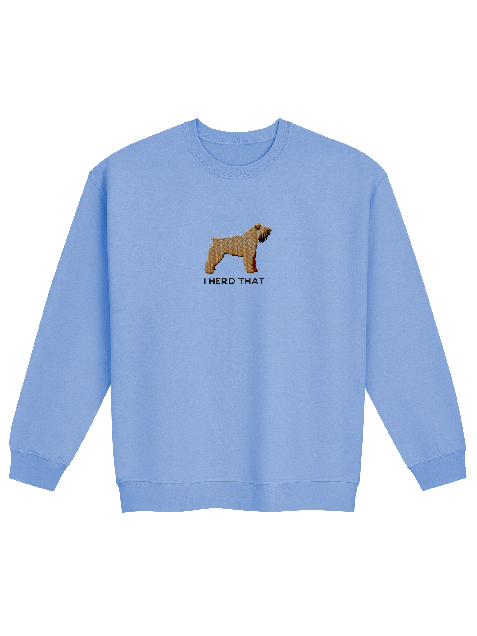 I Herd That Sweatshirt (Embroidered) of a Bouvier Des Flandres(Tan) product image (9)