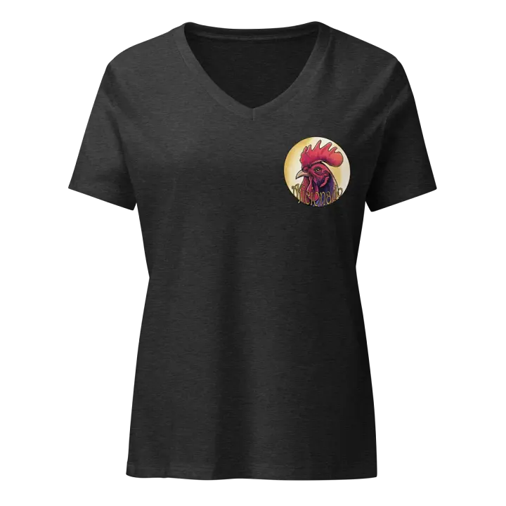 Back Print V-Neck women's cock aficionado T-shirt product image (3)
