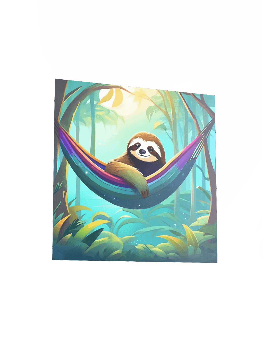 Moonlit Sloth Hammock Poster product image (11)