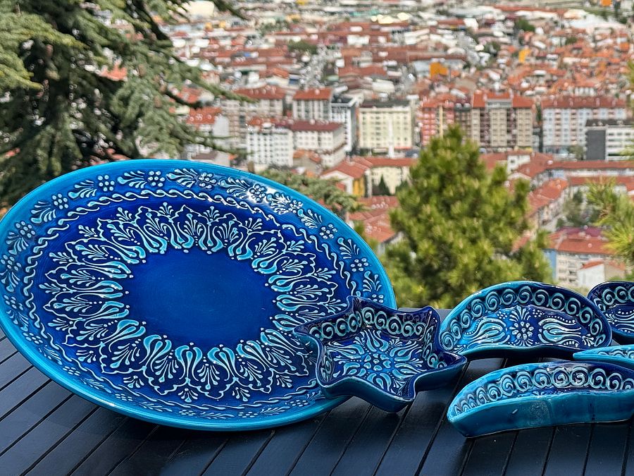 Ceramic blue turquoise set — handmade pottery, handmade ceramic product image (5)