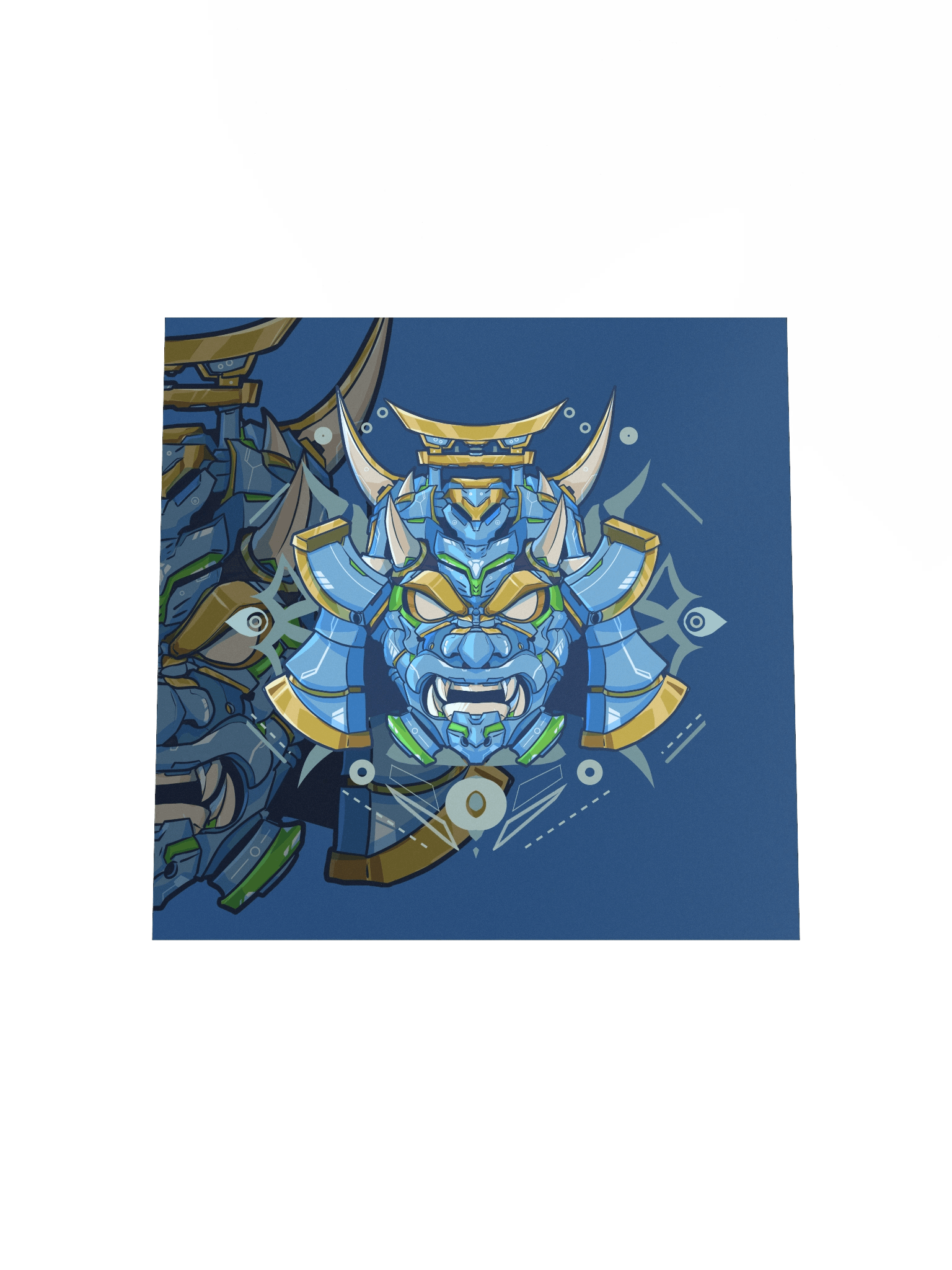 Samurai Mech Mask Poster product image (7)