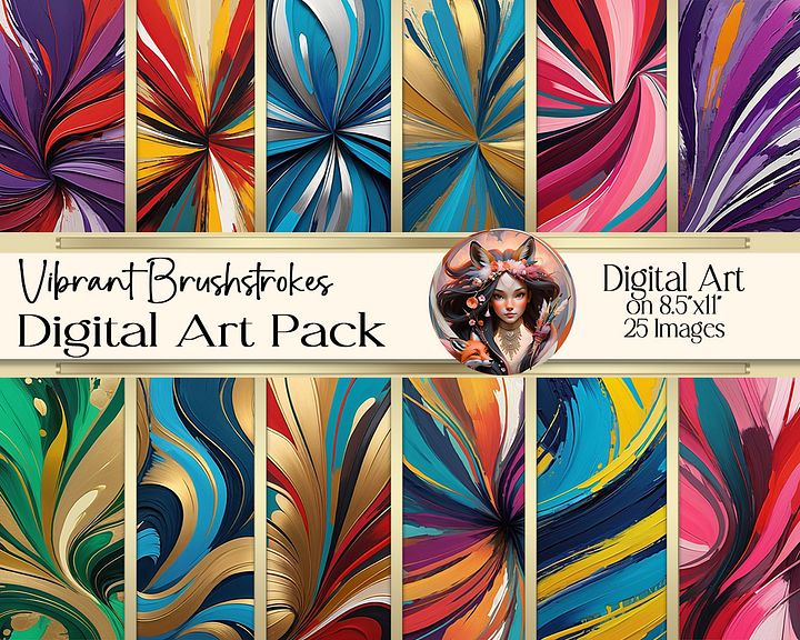 Vibrant Brushstrokes Digital Art product image (1)