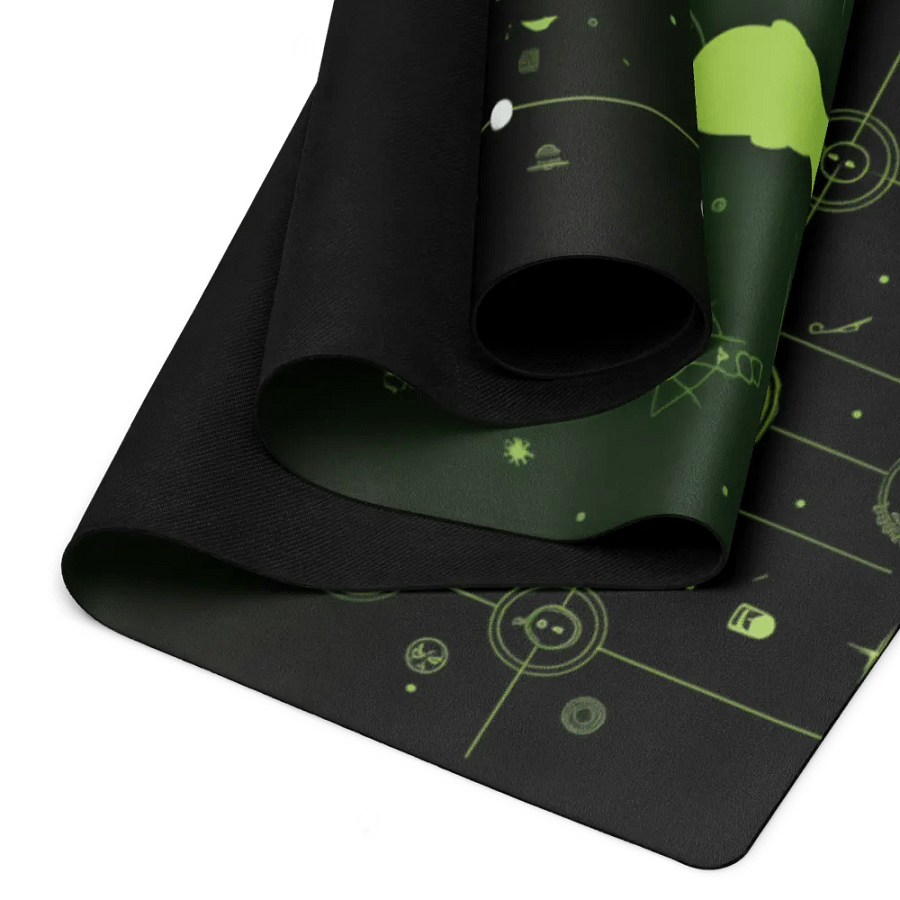 Premium Yoga Mat Featuring Dark Green Sukhasana Vibe product image (5)