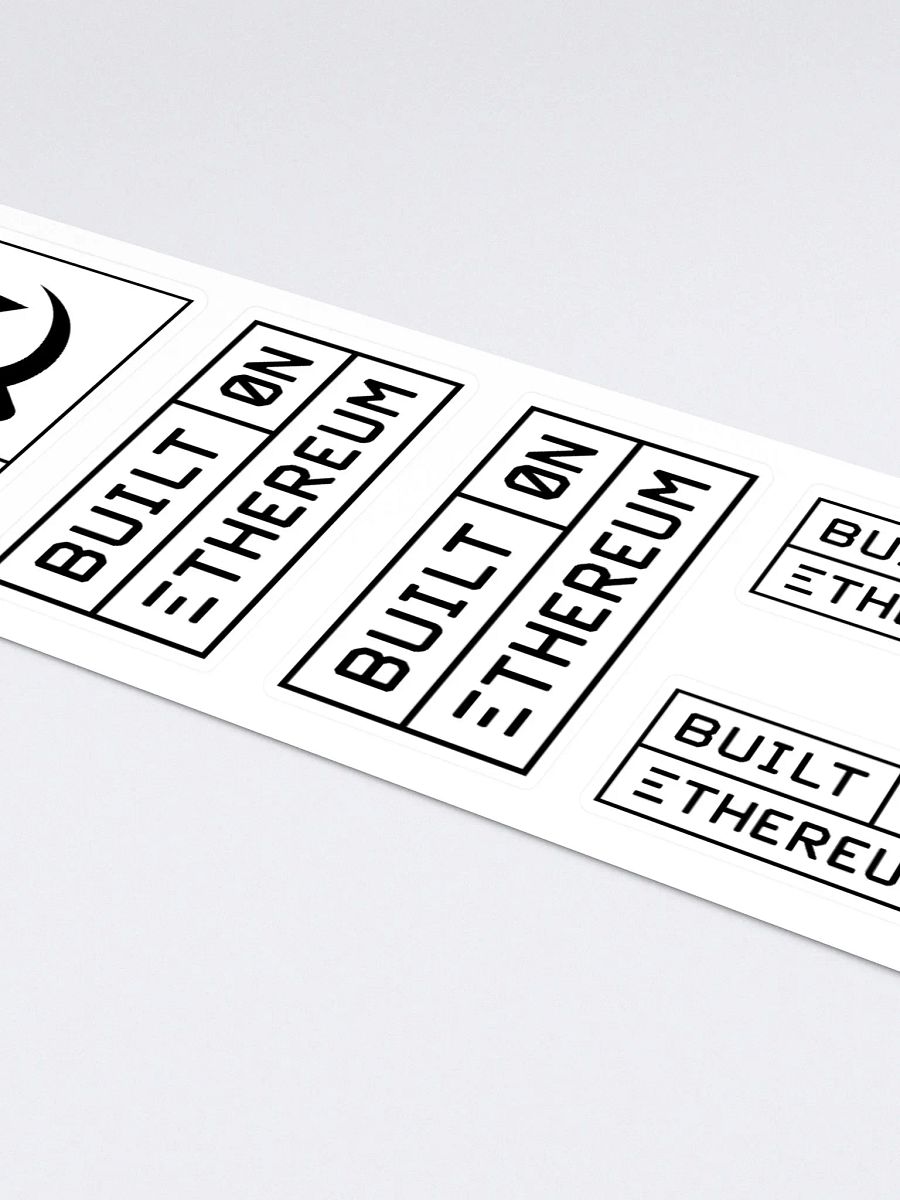 Built on Ethereum sticker set by vectorized product image (4)