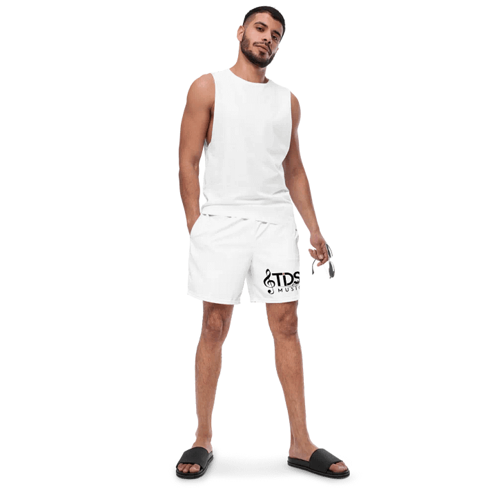 TDS Music Men's White Swim Trunks product image (1)