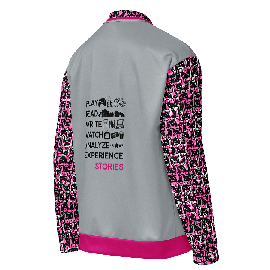 Experience Stories Unisex Bomber Jacket (Pink, Gray, and Black) product image (4)