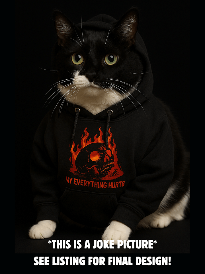 My Everything Hurts! Red Skull Hoodie product image (2)